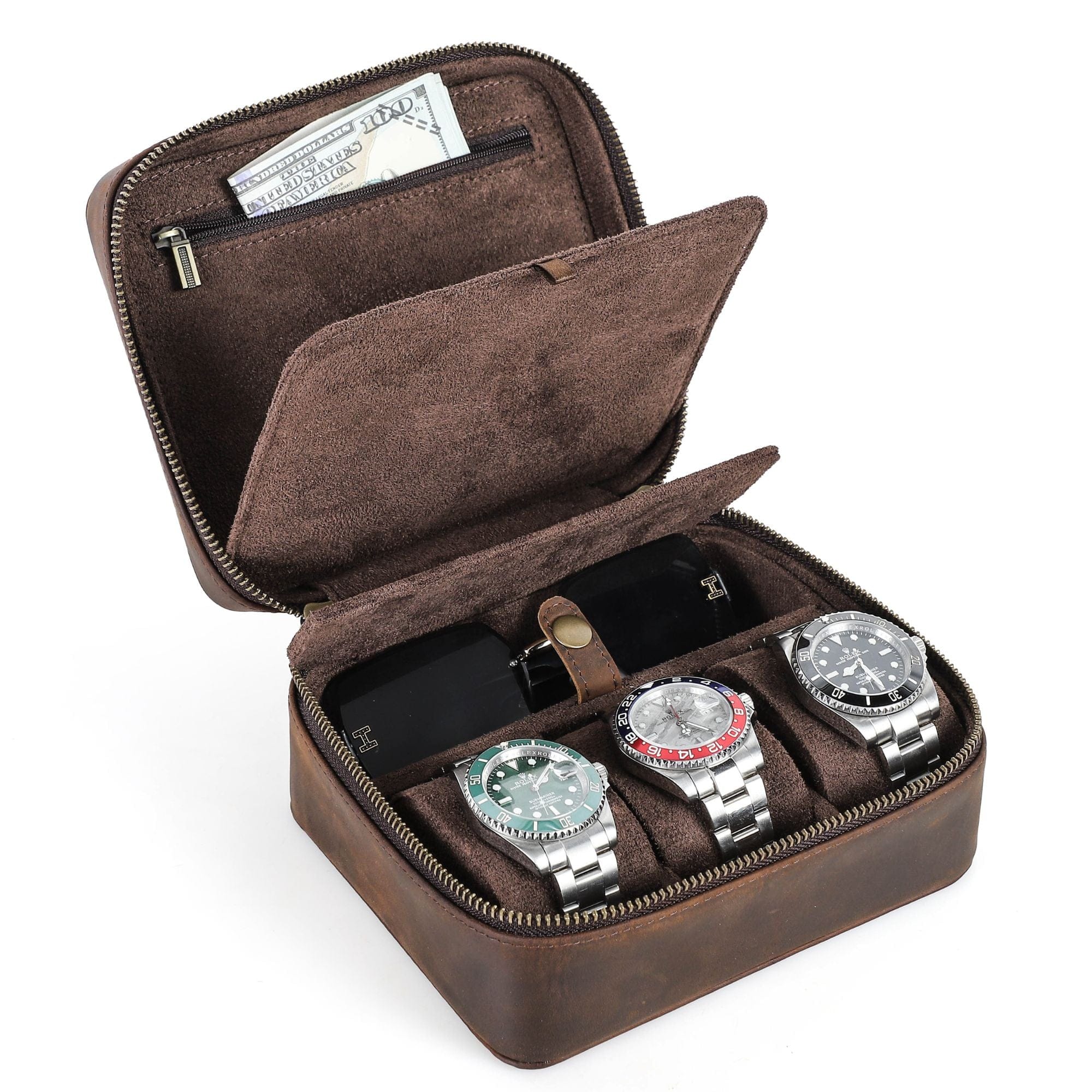 3-Slot Watch and Glasses Smart Case