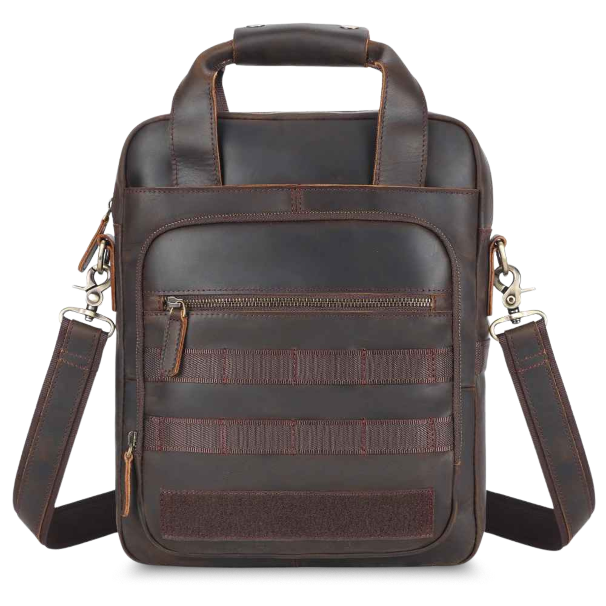 THE SABRE TOOTH – TACTICAL FULL GRAIN LEATHER CROSSBODY BAG