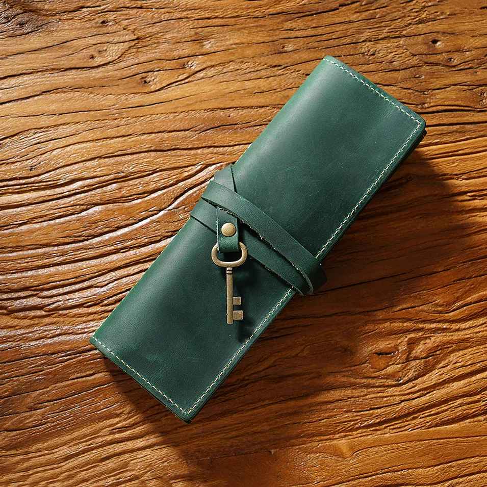 THE SADDLE – FULL GRAIN LEATHER PENCIL ROLL