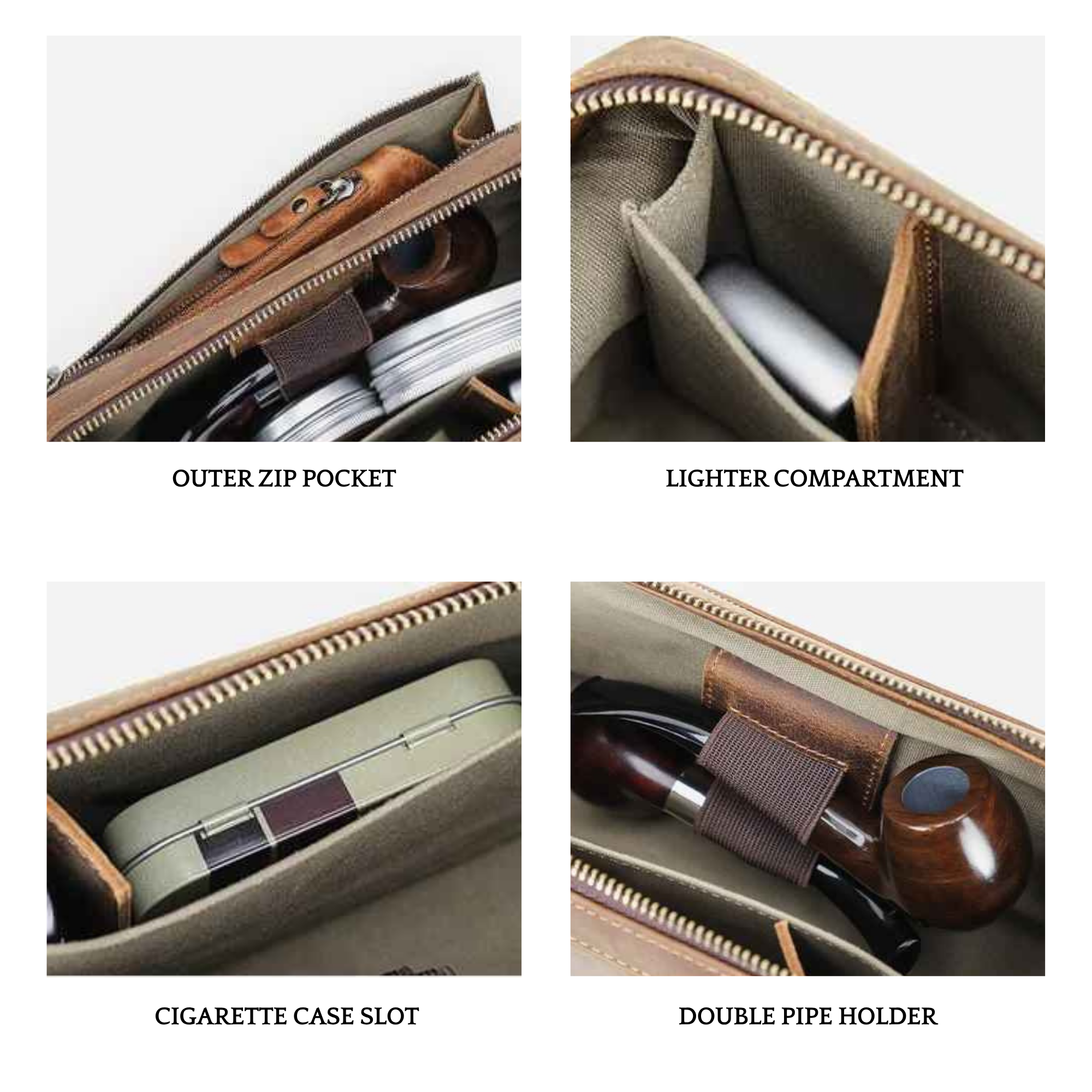 THE RECON – FULL GRAIN LEATHER PIPE BAG