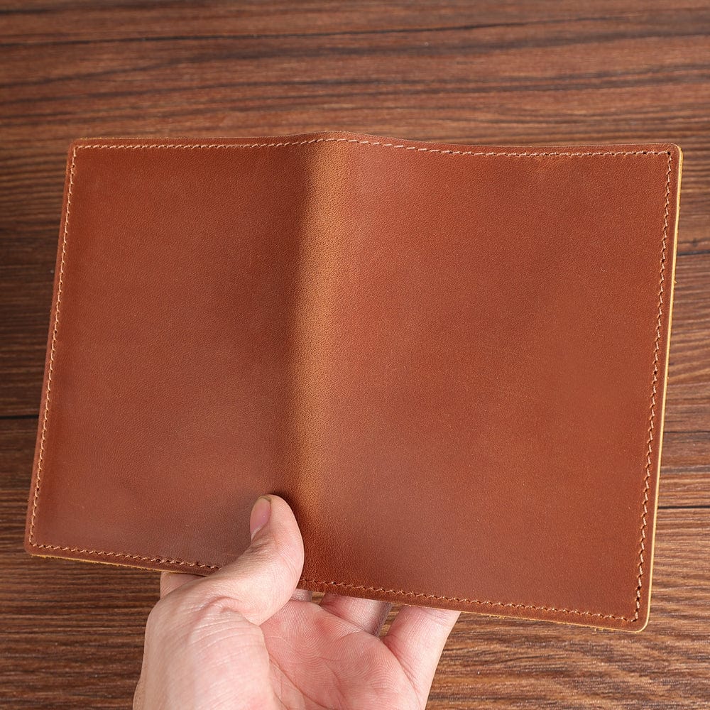 Vintage Leather Passport Holder Cover