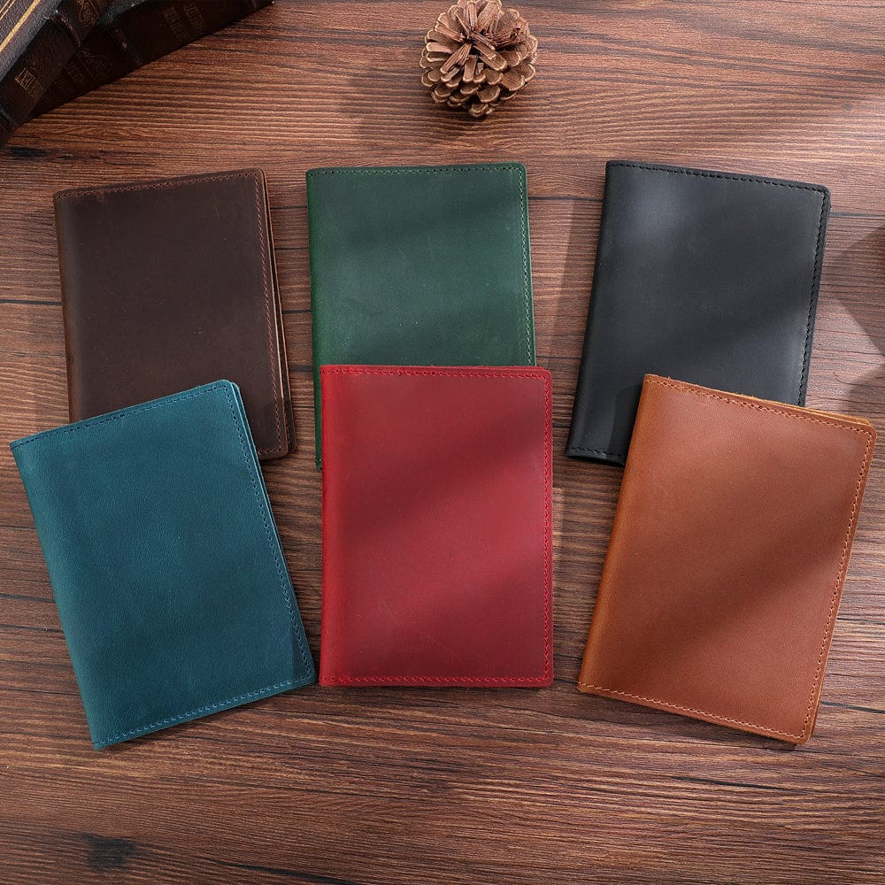 Vintage Leather Passport Holder Cover