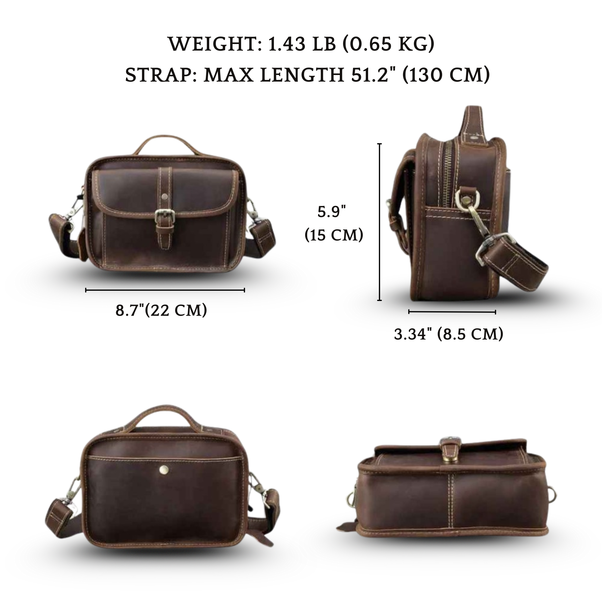 THE RAVELINE – FULL GRAIN LEATHER CROSSBODY BAG