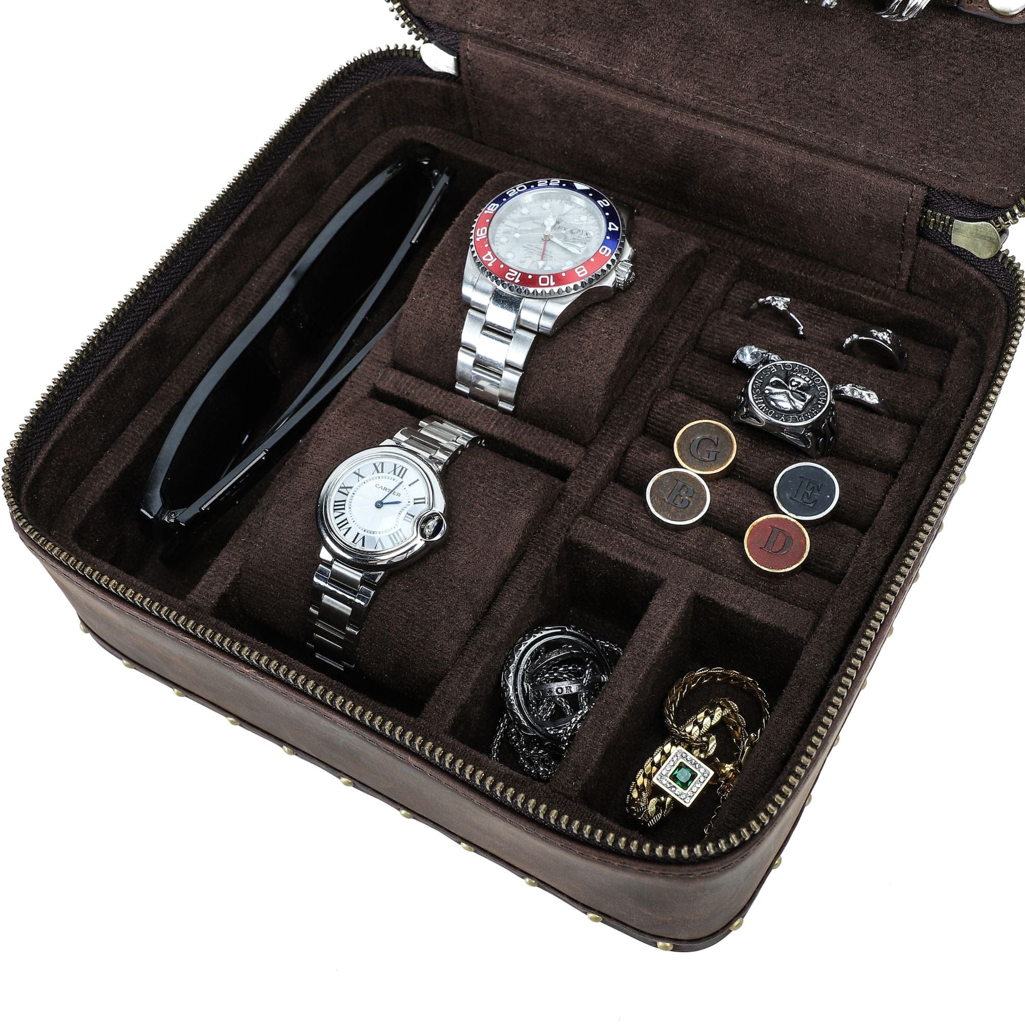 Extended Jewelry & Watch Travel Case