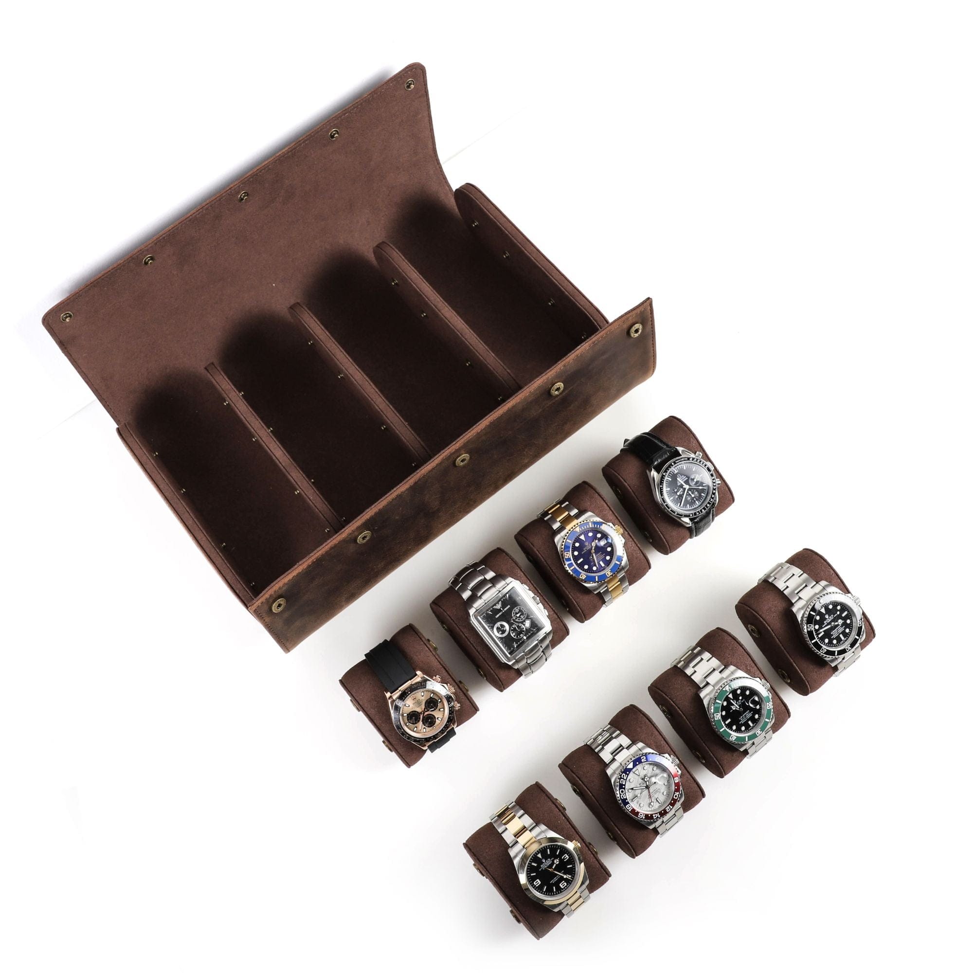 8-Slot Watch Roll Case