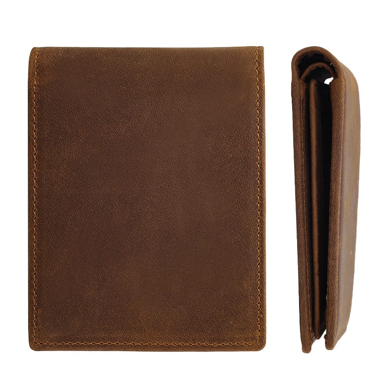 Slim Leather Bifold Wallet with RFID and ID Windows