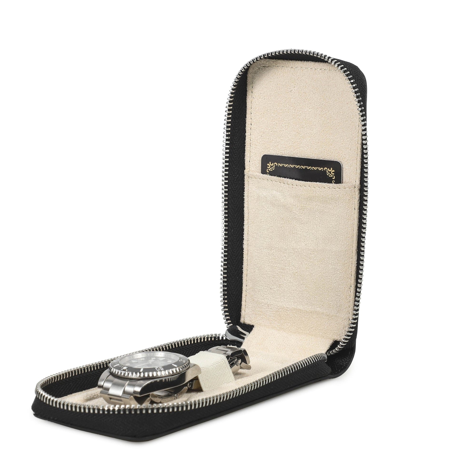 Single Watch Travel Case - Saffiano Leather