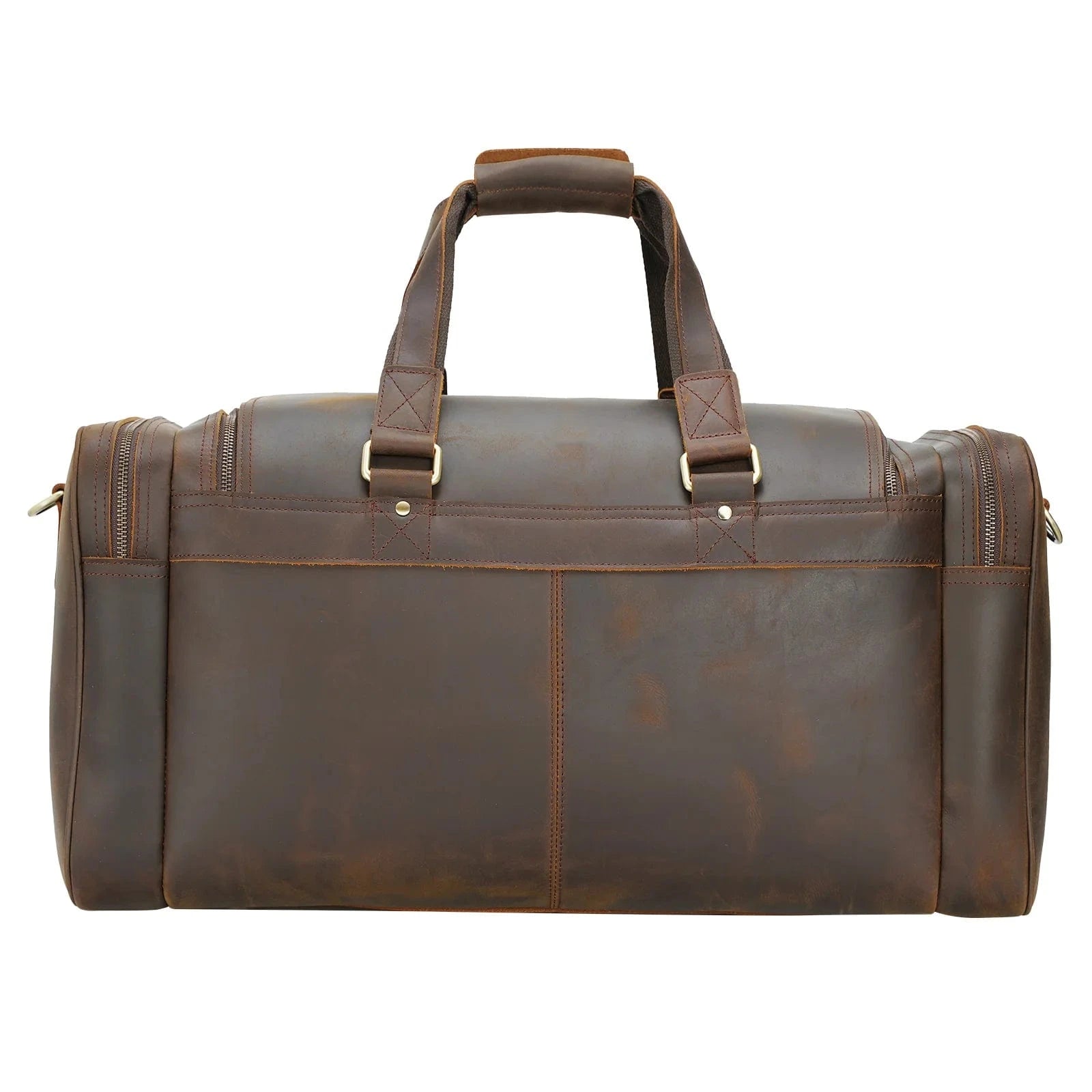 Grainmark 23"/26" Leather Duffel Weekender Travel Bag For Men With Full Grain Cowhide Leather 42L/56L