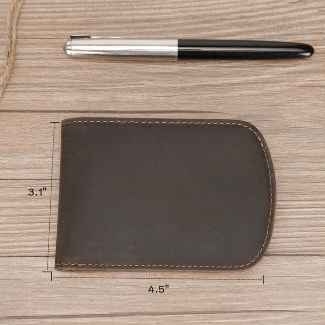 Slim Vintage Leather Bifold Wallet with RFID Protection