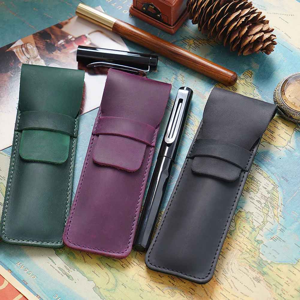 THE TIMBER – FULL GRAIN LEATHER PEN CASE