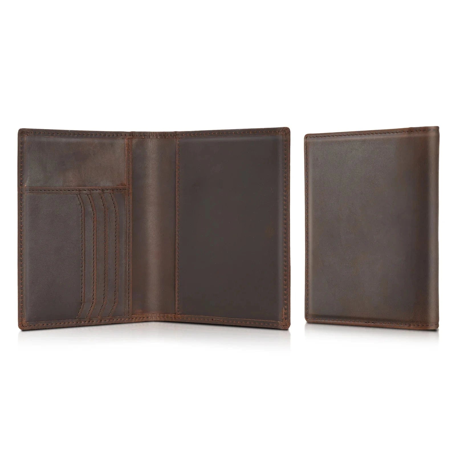 Full Grain Leather Passport Holder – RFID Blocking Travel Wallet