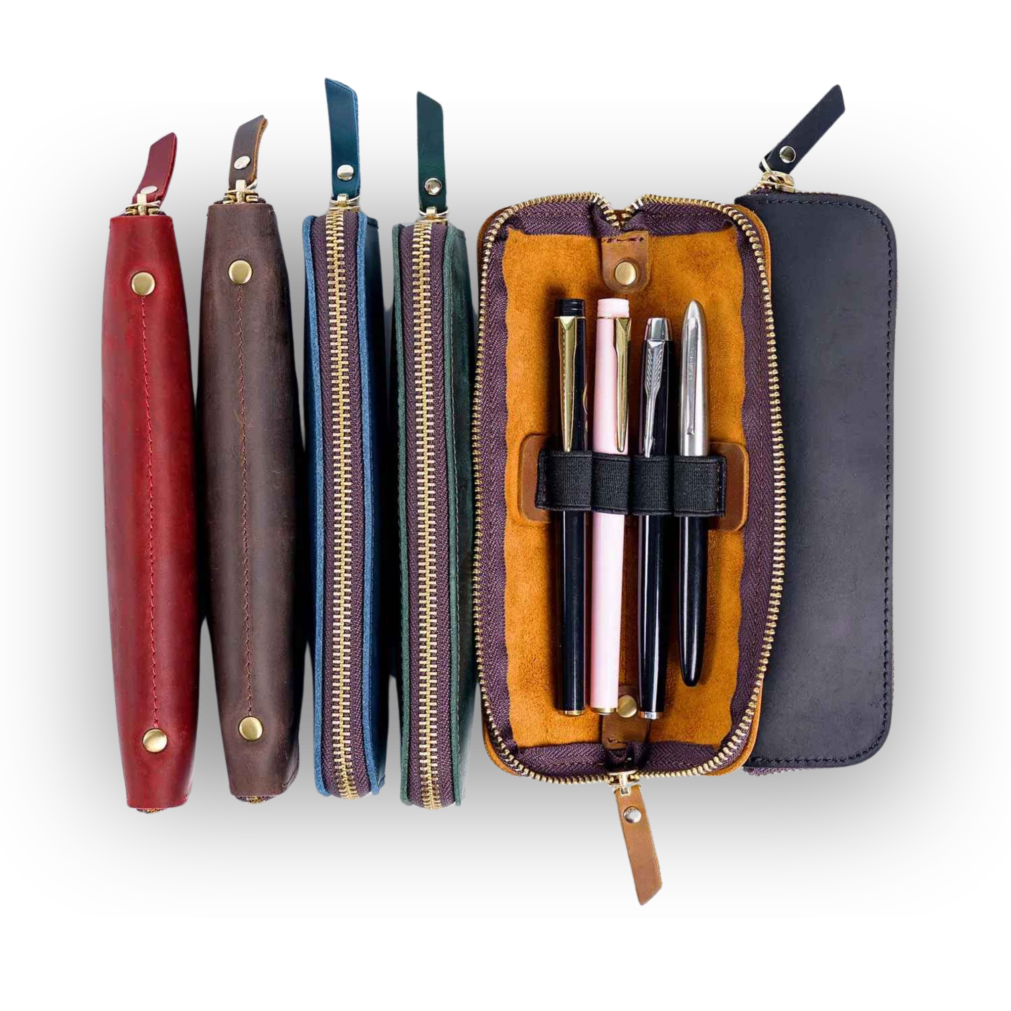 THE FJORD – FULL GRAIN LEATHER ZIPPER PEN CASE