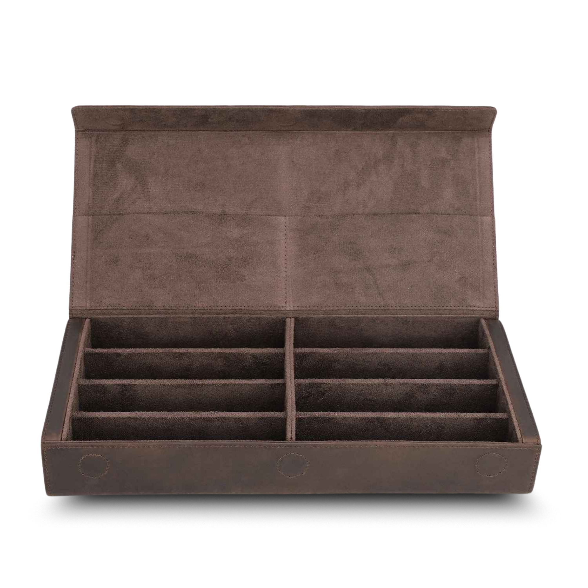 THE CROSSWIND – 8-SLOT FULL GRAIN LEATHER EYEWEAR ORGANISER