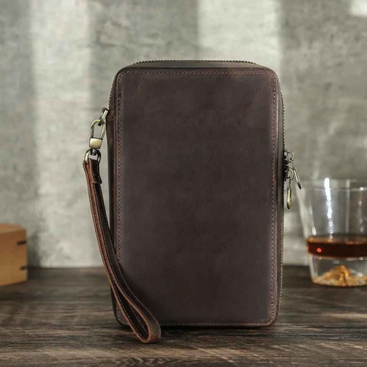 THE OASIS – 4-SLOT GENUINE LEATHER CIGAR CASE