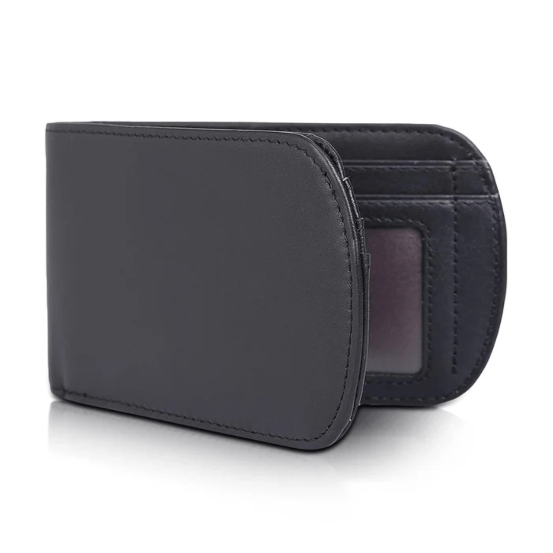 Slim Vintage Leather Bifold Wallet with RFID Protection