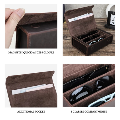 THE DUSTY ROAD – 3-SLOT FULL GRAIN LEATHER LEATHER BAG