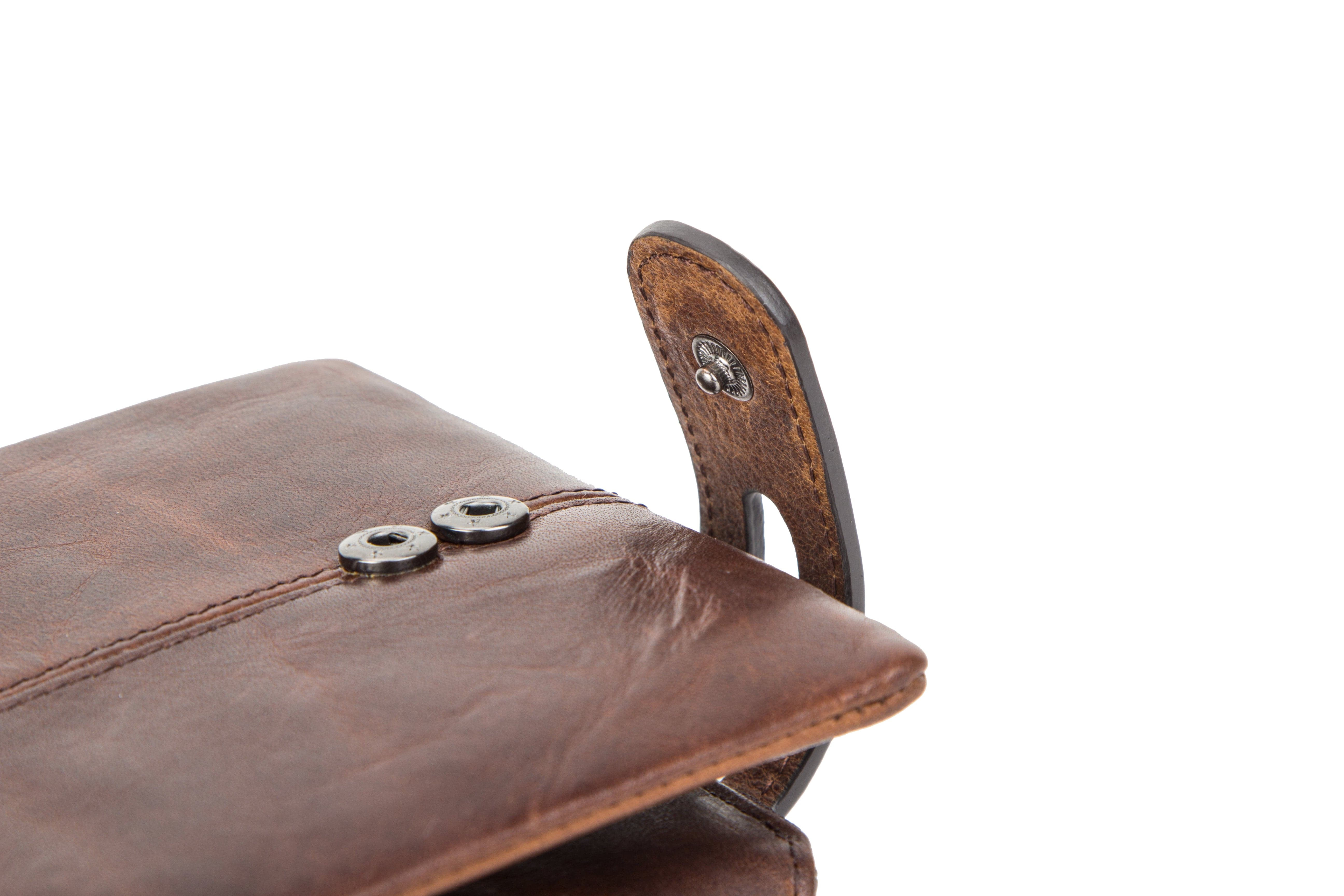 Vintage Leather Bifold Wallet with RFID and Coin Pocket