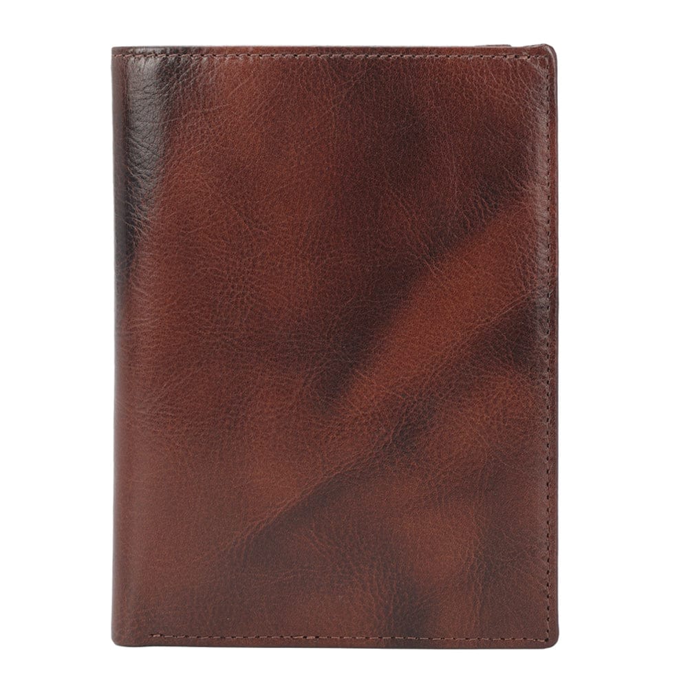 Genuine Leather Passport Holder RFID Blocking Travel Wallet – 3 Passport Slots, 7 Card Slots, ID Window, Banknote Pocket