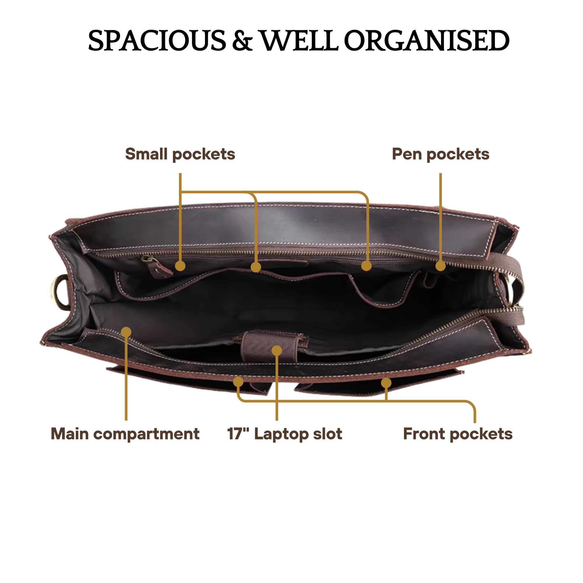 THE DRIFTTRAIL – FULL GRAIN LEATHER BRIEFCASE