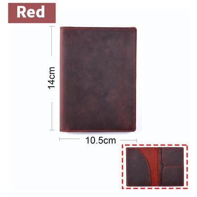 Vintage Leather Passport Holder Cover